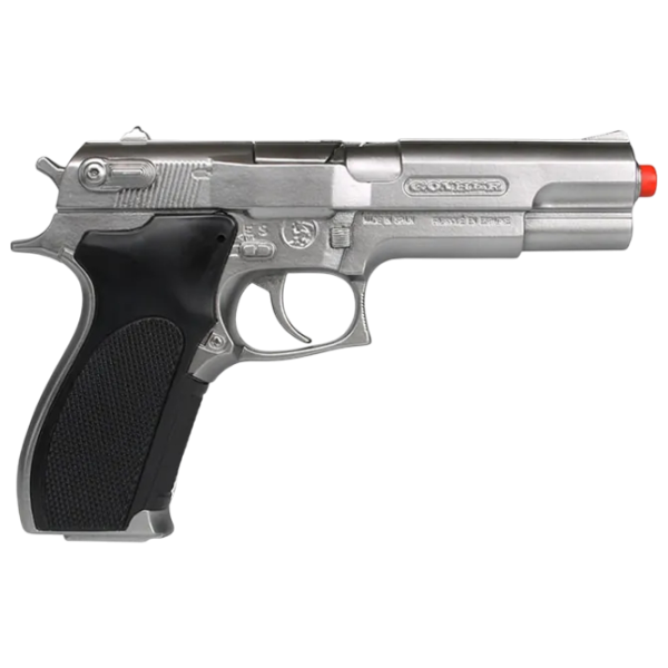 Pistol de jucărie Gonher Police 3045/0 3+ / glonte / Silver photo 2
