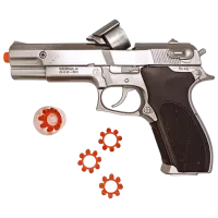 Pistol de jucărie Gonher Police 3045/0 3+ / glonte / Silver photo 5