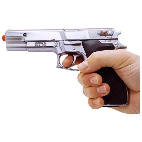 Pistol de jucărie Gonher Police 3045/0 3+ / glonte / Silver photo 6