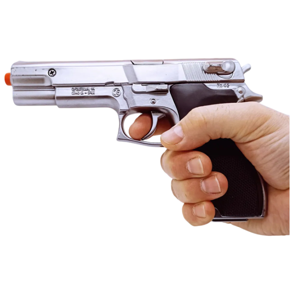 Pistol de jucărie Gonher Police 3045/0 3+ / glonte / Silver photo 6