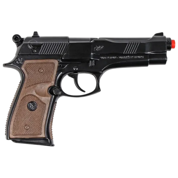 Pistol de jucărie Gonher Police 39/6 3+ / glonte / Black photo 2 Pistol de jucărie Gonher Police 39/6 3+ / glonte / Black photo 2