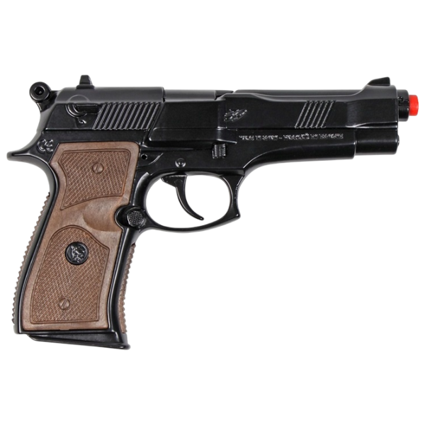 Pistol de jucărie Gonher Police 39/6 3+ / glonte / Black photo 2 Pistol de jucărie Gonher Police 39/6 3+ / glonte / Black photo 2