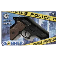 Pistol de jucărie Gonher Police 39/6 3+ / glonte / Black photo 5