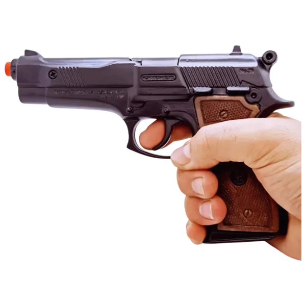 Pistol de jucărie Gonher Police 39/6 3+ / glonte / Black photo 6 Pistol de jucărie Gonher Police 39/6 3+ / glonte / Black photo 6