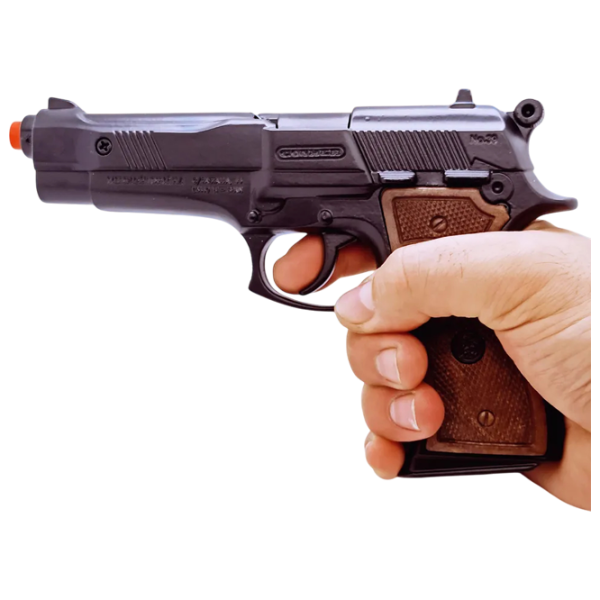 Pistol de jucărie Gonher Police 39/6 3+ / glonte / Black photo 6 Pistol de jucărie Gonher Police 39/6 3+ / glonte / Black photo 6
