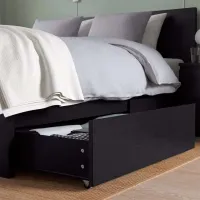 Кровать Ikea Malm 140 x 200 см / Шпон / Черно-Коричневый photo 7