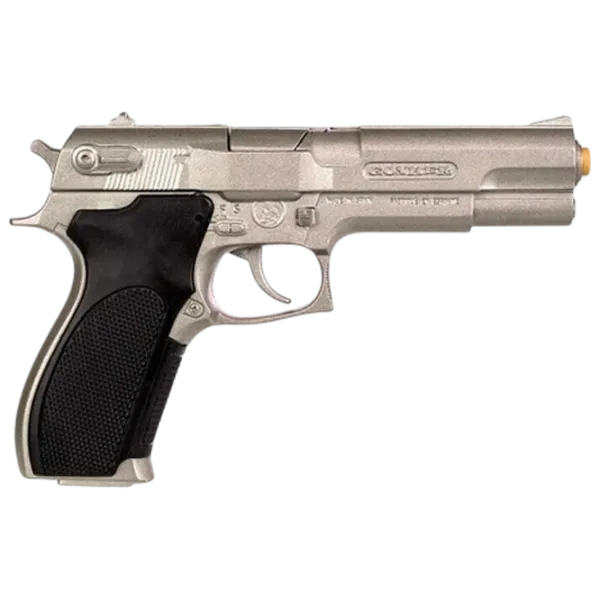 Pistol de jucărie Gonher Police 45/0 3+ / glonte / Silver photo 2 Pistol de jucărie Gonher Police 45/0 3+ / glonte / Silver photo 2
