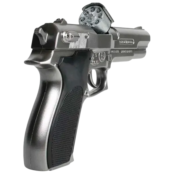 Pistol de jucărie Gonher Police 45/0 3+ / glonte / Silver photo 3 Pistol de jucărie Gonher Police 45/0 3+ / glonte / Silver photo 3