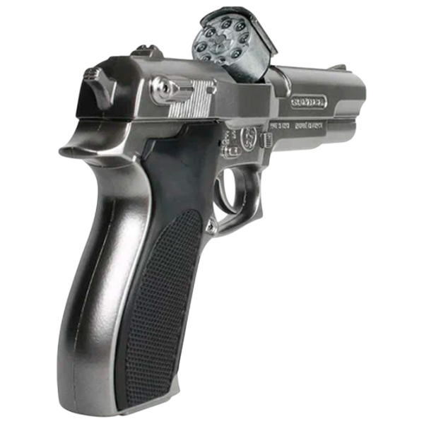 Pistol de jucărie Gonher Police 45/0 3+ / glonte / Silver photo 3 Pistol de jucărie Gonher Police 45/0 3+ / glonte / Silver photo 3