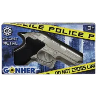 Игрушечный пистолет Gonher Police 45/0 3+ / пуля / Серебряный photo 4