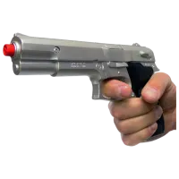 Игрушечный пистолет Gonher Police 45/0 3+ / пуля / Серебряный photo 5