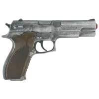 Pistol de jucărie Gonher Police 45/1 3+ / glonte / Silver