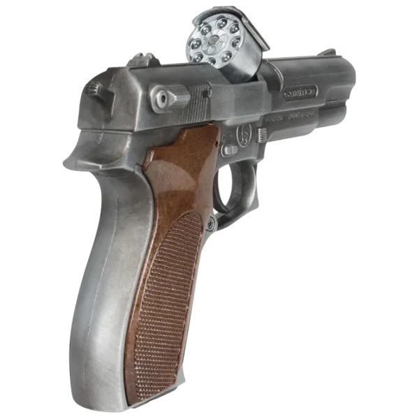Pistol de jucărie Gonher Police 45/1 3+ / glonte / Silver photo 2 Pistol de jucărie Gonher Police 45/1 3+ / glonte / Silver photo 2