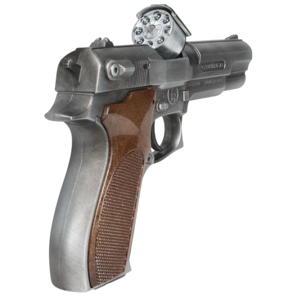 Pistol de jucărie Gonher Police 45/1 3+ / glonte / Silver photo 2 Pistol de jucărie Gonher Police 45/1 3+ / glonte / Silver photo 2