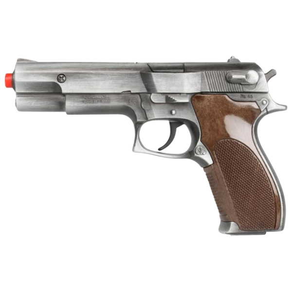 Pistol de jucărie Gonher Police 45/1 3+ / glonte / Silver photo 5 Pistol de jucărie Gonher Police 45/1 3+ / glonte / Silver photo 5