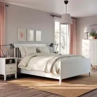 Кровать Ikea Idanas Lindbaden 140 x 200 см / Шпон / Белый photo 2