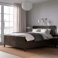 Кровать Ikea Idanas Lindbaden 140 x 200 см / Шпон / Тёмно-коричневый photo 3