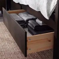 Кровать Ikea Idanas Lindbaden 140 x 200 см / Шпон / Тёмно-коричневый photo 6