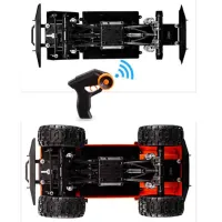 Mașină Double E LR Defender D110 E327-003 3 km/h / / Black Orange photo 5