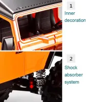 Mașină Double E LR Defender D110 E327-003 3 km/h / / Black Orange photo 6