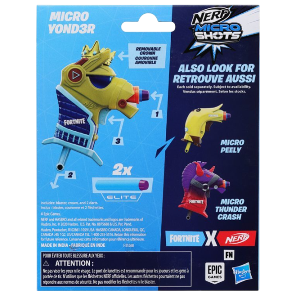 Blaster Hasbro Nerf Fortnite Micro Y0ND3R 8+ / Săgeți / Blue photo 4