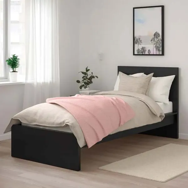 Кровать Ikea Malm/Vesteroy 90 x 200 см / Массив / Черно-Коричневый photo 2