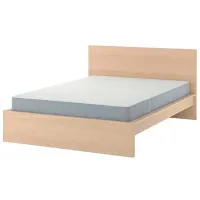 Кровать Ikea Malm/Vesteroy 140 x 200 см / Массив / Дубовый шпон беленый