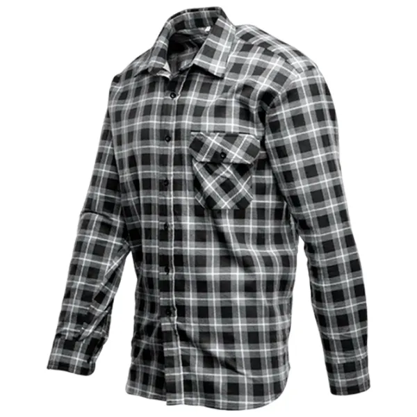 Cămașă de lucru pentru bărbați BONO Flanel Gray Black / 170 g/m² photo 2