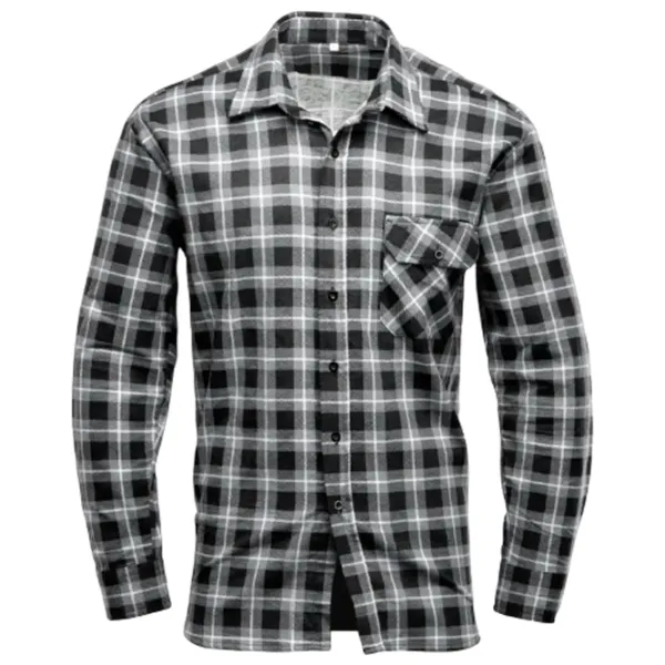 Cămașă de lucru pentru bărbați BONO Flanel Gray Black / 170 g/m² photo 1