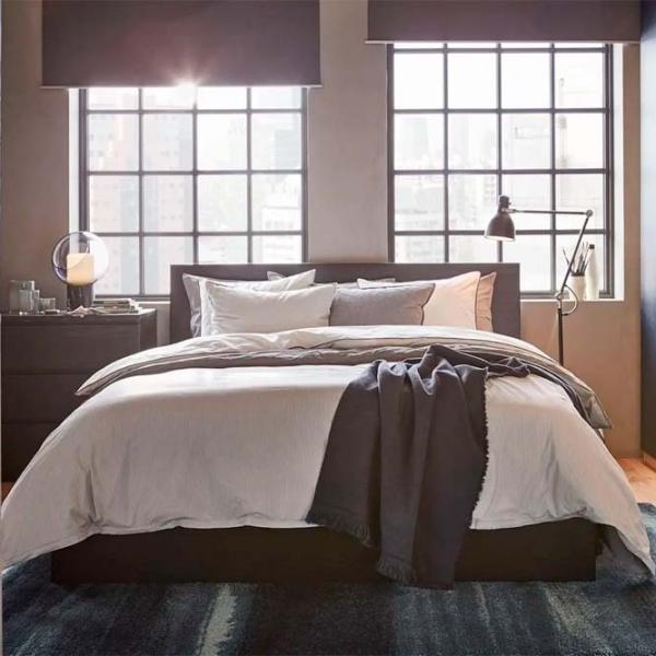 Pat Ikea Malm/Vesteroy 140 x 200 cm / Masiv / Black-Brown photo 2