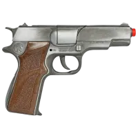 Игрушечный пистолет Gonher Police 125/1 3+ / пуля / Серебряный