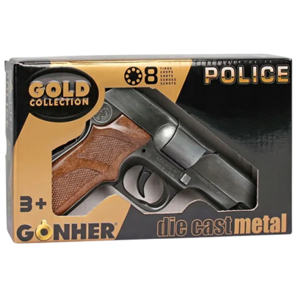 Pistol de jucărie Gonher Police 125/1 3+ / glonte / Silver photo 4