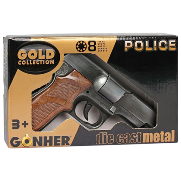 Pistol de jucărie Gonher Police 125/1 3+ / glonte / Silver photo 4