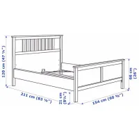 Кровать Ikea Hemnes/Valevag 140 x 200 см / Массив / Белый photo 11