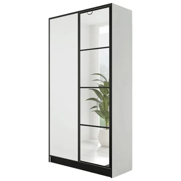 Dulap Prime Furniture Eden 1 SZ2DE 104.8 x 39 x 205 / PAL / Alb photo 2 Dulap Prime Furniture Eden 1 SZ2DE 104.8 x 39 x 205 / PAL / Alb photo 2