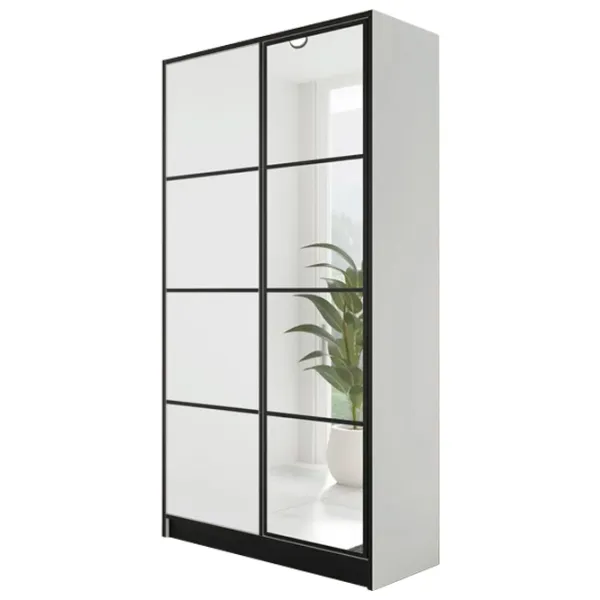 Dulap Prime Furniture Eden 2 SZ2DE 104.8 x 39 x 205 / PAL / Alb photo 2