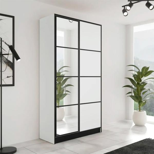 Dulap Prime Furniture Eden 2 SZ2DE 104.8 x 39 x 205 / PAL / Alb photo 3
