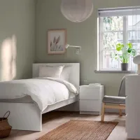 Кровать Ikea Malm/Vesteroy 90 x 200 см / Массив / Белый photo 5