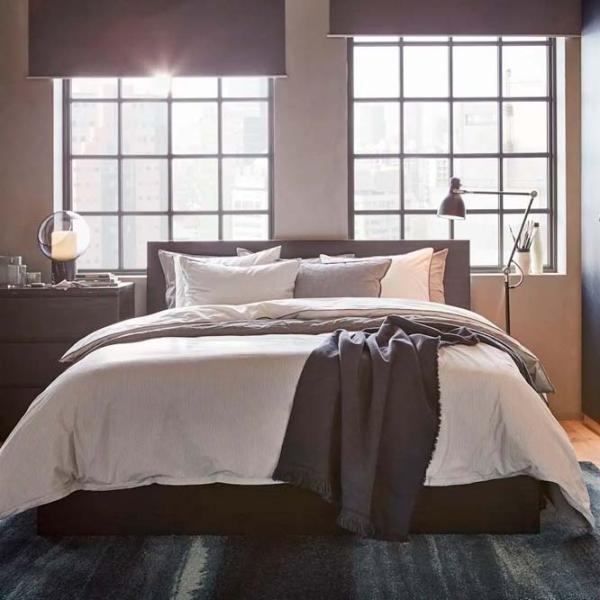 Pat Ikea Malm/Vesteroy 160 x 200 cm / Masiv / Black-Brown photo 3