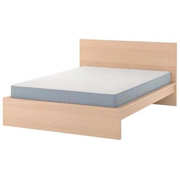 Кровать Ikea Malm/Vesteroy 160 x 200 см / Массив / Дубовый шпон беленый photo 1