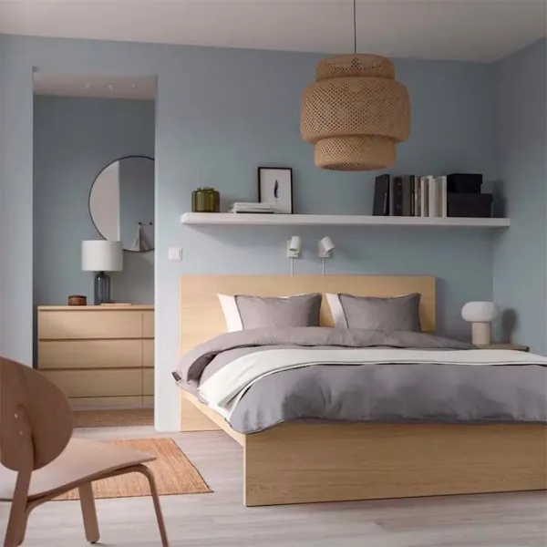 Кровать Ikea Malm/Vesteroy 160 x 200 см / Массив / Дубовый шпон беленый photo 8