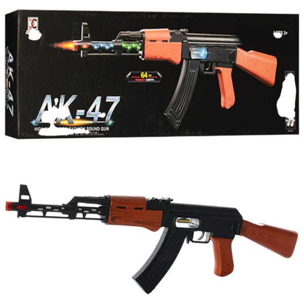 Pistol de jucărie Optmarket AK-47 МЕ10.171 5+ / Laser / Brown photo 5