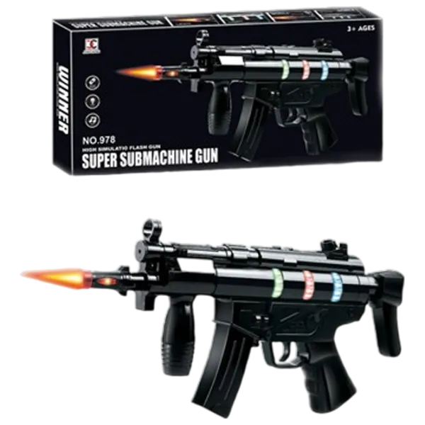 Pistol de jucărie Optmarket Super Submachine Gun МЕ10.170 3+ / Laser / Black photo 4 Pistol de jucărie Optmarket Super Submachine Gun МЕ10.170 3+ / Laser / Black photo 4