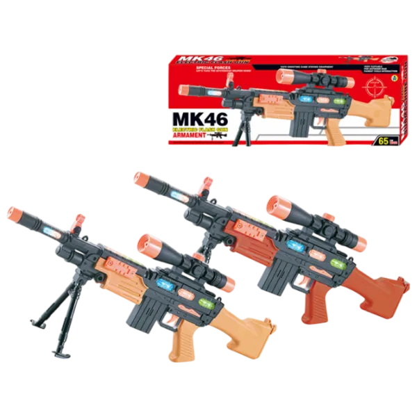 Pistol de jucărie Optmarket MK46 201786780 3+ / Laser / Brown photo 1