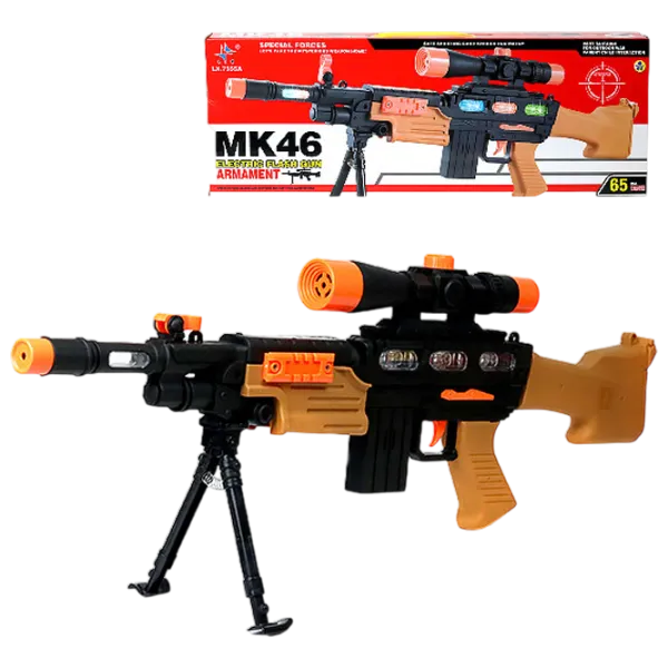 Pistol de jucărie Optmarket MK46 201786780 3+ / Laser / Brown photo 2