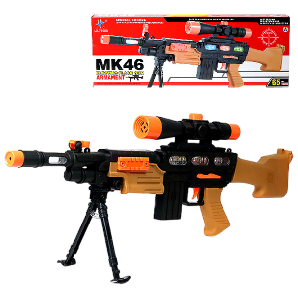 Pistol de jucărie Optmarket MK46 201786780 3+ / Laser / Brown photo 2