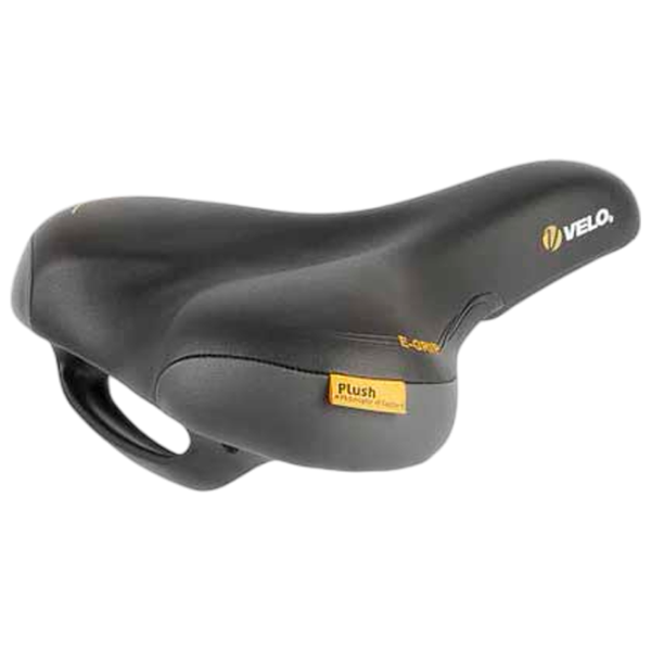 Велосипедное седло Velo Plush Tour E-Grip M Черный Оранжевый photo 1