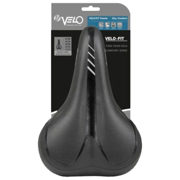 Велосипедное седло Velo Velo-Fit Townie city/comfort L Черный  photo 2