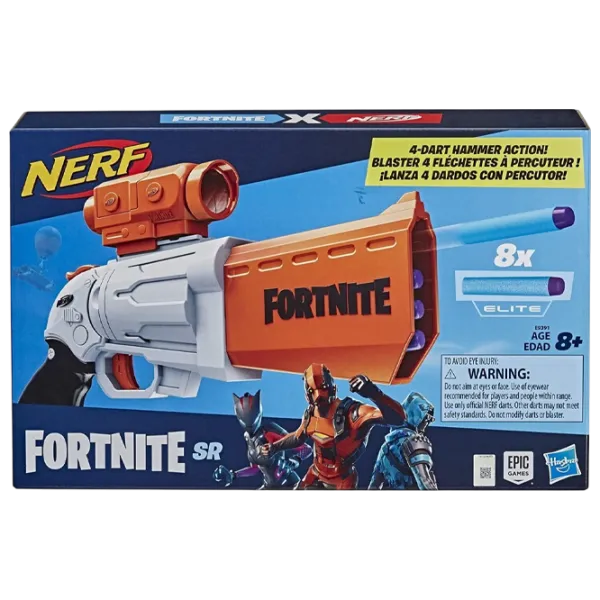 Бластер Hasbro Nerf Fortnite SR E9391 8+ / Стрел / Белый photo 7 Бластер Hasbro Nerf Fortnite SR E9391 8+ / Стрел / Белый photo 7