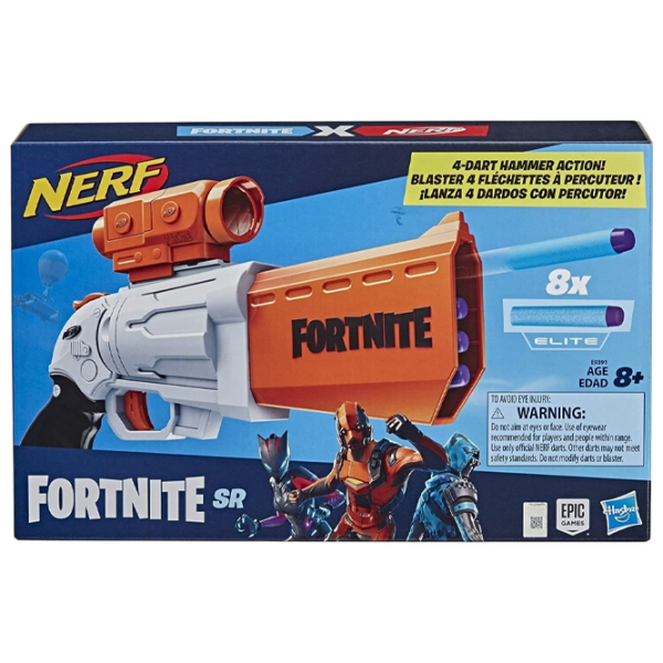 Бластер Hasbro Nerf Fortnite SR E9391 8+ / Стрел / Белый photo 7 Бластер Hasbro Nerf Fortnite SR E9391 8+ / Стрел / Белый photo 7